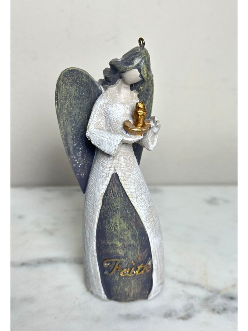 Faith Angel Figurine Holding Candle, Christian Mother’s Day Gift, Spiritual Home